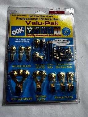 OOK Professional Picture Hanger Kit Valu-Pak 100lb Wall Hanging Hardware NIP
